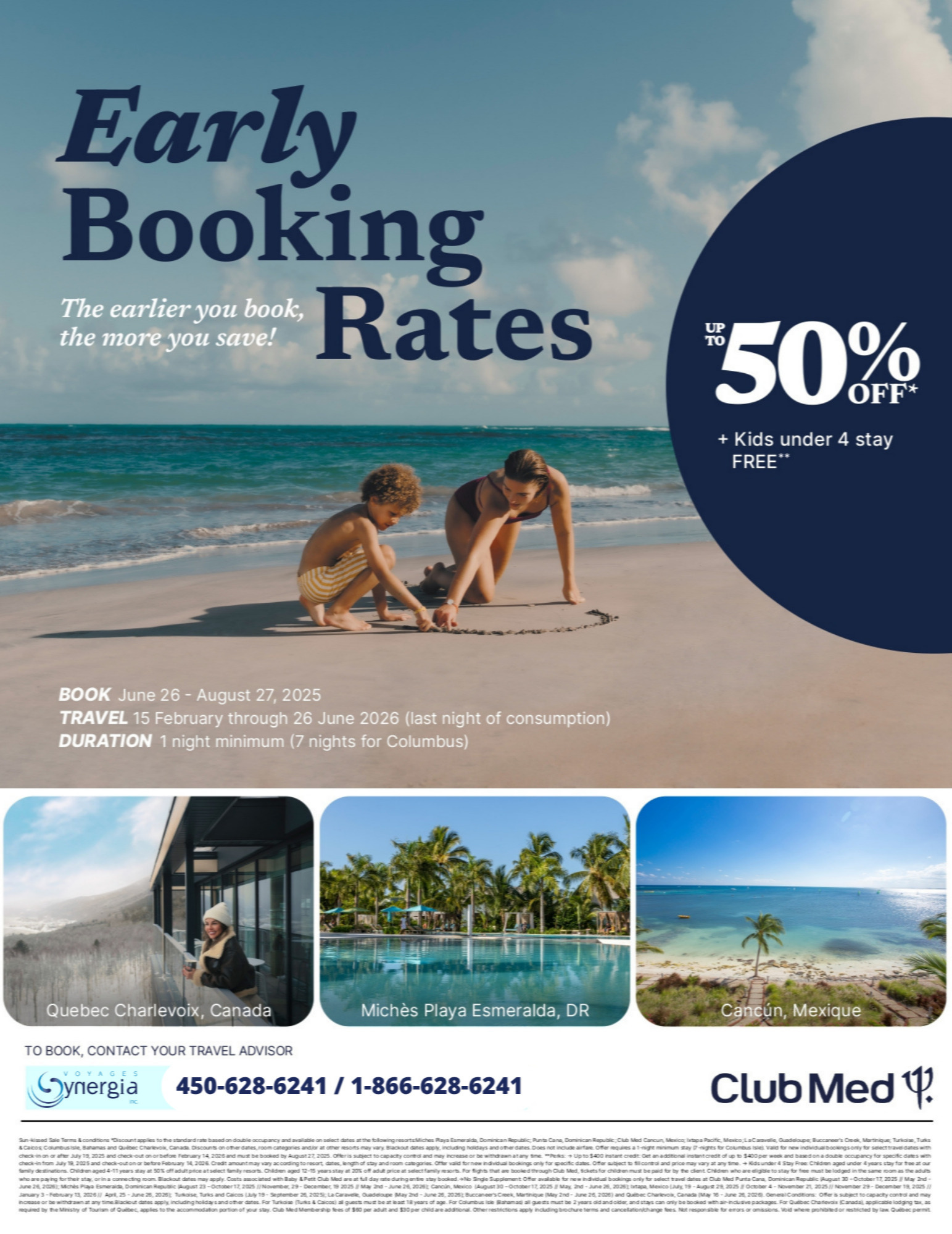 Club Med Promotions Early Booking Rates Up to 50% off with Aqua Terra Travel CLUB MED PROMOTION Flyer SECTION-2 EN