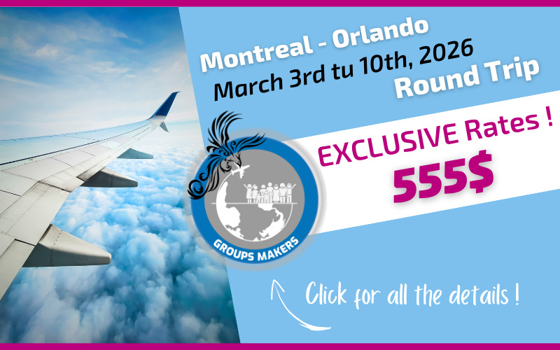 Exclusive rate Voyages Mascouche round-trip flight Montreal Orlando from March 3rd tu 10th, 2026 Exclusive rate Voyages Mascouche round-trip flight Montreal Orlando from March 3rd tu 10th, 2026